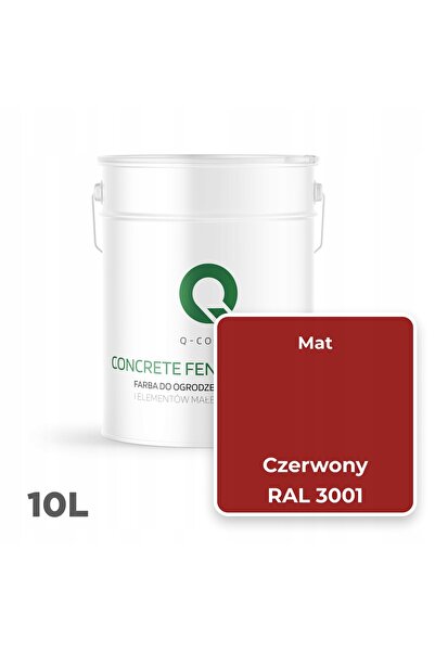 NO BRAND Vopsea pentru garduri din beton, culoare roșu RAL 3001, 10L