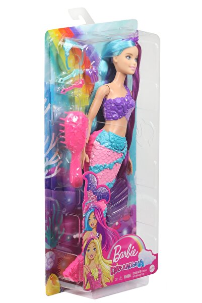 Barbie LALKA DREAMTOPIA SIRENĂ DRĂGUȚĂ cu păr lung pentru pieptănat GTF39