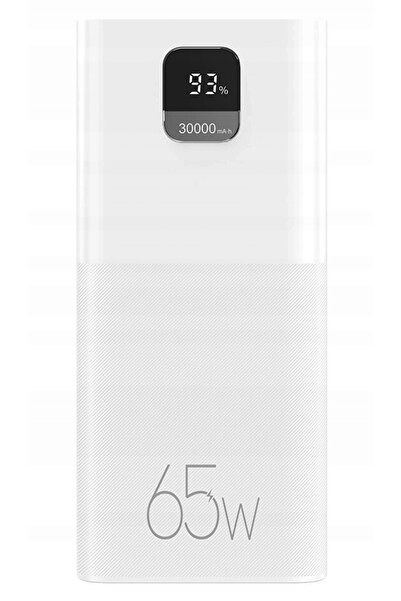 Usams Powerbank PB68 30000 mAh 65W + Cablu USB-C - USB-C 100W Alb