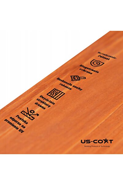 NO BRAND Lac pentru Lemn 3W1 Extra Lazura Culoare Teak Semi-Mat 1L Protecție UV