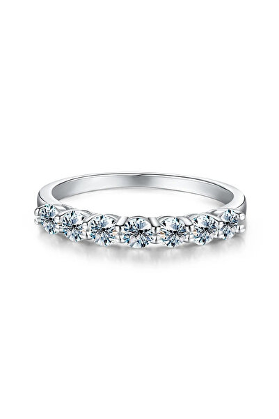 Choice9 7 Silver 0.7 ct(total) GRA 0.7ct Real Moissanite Diamond Ring 925 Ste...
