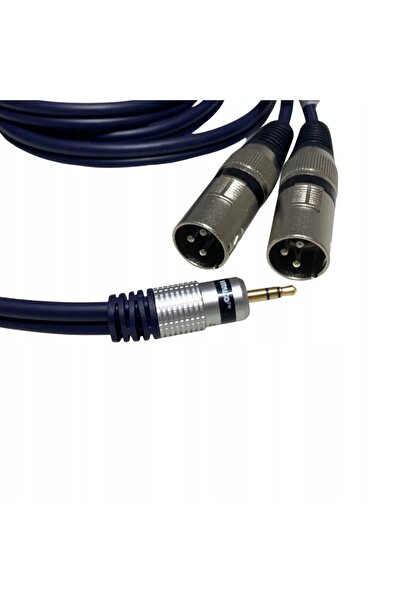 NO BRAND Cablu 2x XLR mufă jack 3.5 AUX 1.5m MK32B Stereo Vitalco