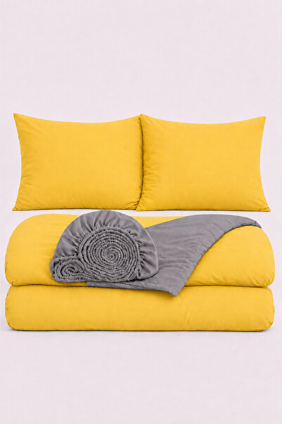 İQON Elastic Sheet Duvet Cover Set Double Size Hrdl-Gr-244 Outlt