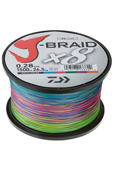 daiwa Fir împletit J-Braid X8 0,13mm/150m multicolor