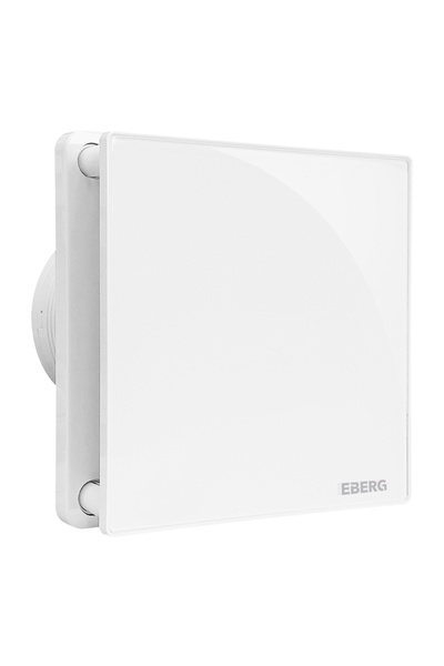 NO BRAND EBERG EVO 100 ventilator de baie silențios, față din sticlă albă, te...