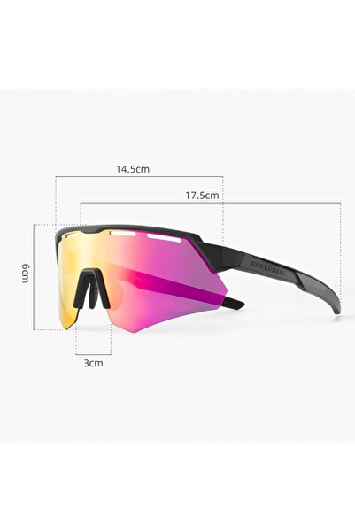 ROCKBROS Ochelari de soare polarizați pentru ciclism sportiv + Lentile inters...