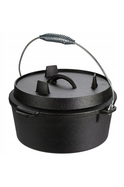 Excellent Houseware Oală din fontă pentru grătar, cazan, Ø 25 cm