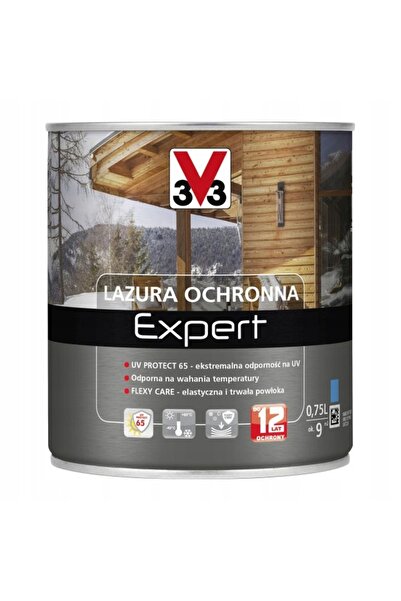 NO BRAND V33 LAZURA EXPERT 12 ANI DE PROTECȚIE PENTRU LEMN NUC ÎNCHIS 0.75L