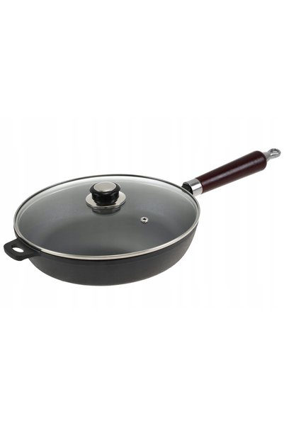 KRISBERG Vas adânc pentru caserolă, 28 cm, cu mâner detașabil pentru capac, c...