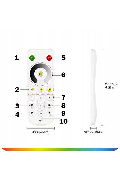 NO BRAND Controler Dimmer pentru Benzi LED Dinamice, Aplicație Digitală și Te...