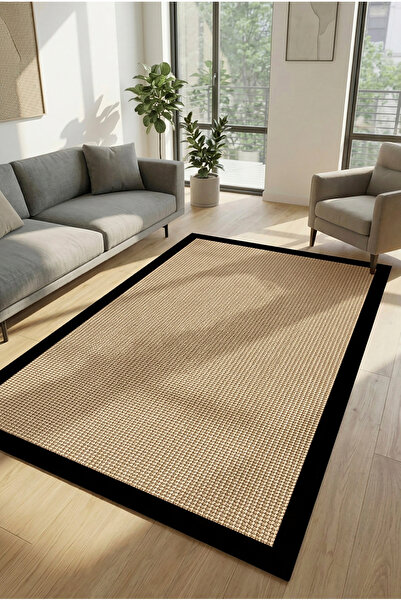 Decomia Home Dijital Kaymaz Yıkanabilir Jüt Desenli Salon Halısı Mutfak Halıs...