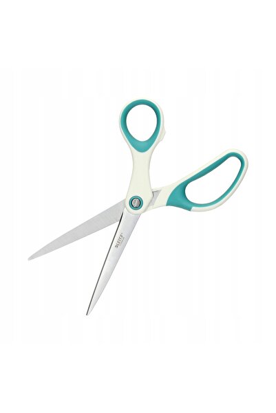 Leitz Foarfece 20,5cm albe din titan cu turcoaz