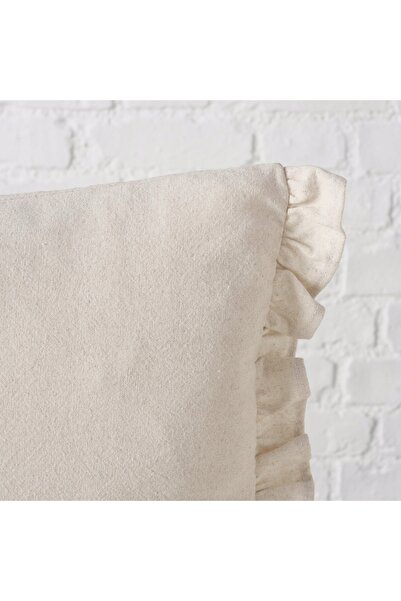Boltze Pernă decorativă bej elegantă cu volane PADI 43 X 43 X 14 CM