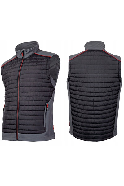 Lahti Pro Vestă de lucru neagră, fără mâneci, căptușită, de siguranță L41310 ...
