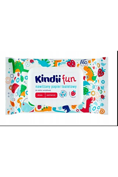 NO BRAND 20x Hârtie igienică umedă KINDII FUN 60 bucăți parfum de căpșuni