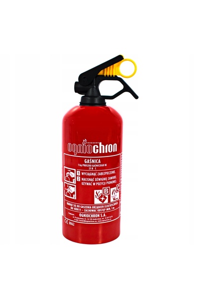 NO BRAND Extinctor cu pulbere ceramică GP-1 BC cu agățătoare auto 1kg OGNIOCH...