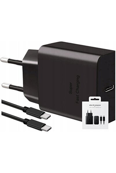 NO BRAND Set încărcător 45W PPS Super Fast Charging 2.0, cablu USB-C de 2m, P...