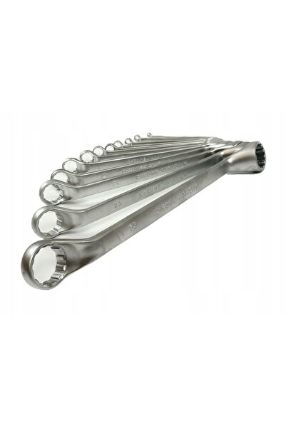 Silver Set de chei inelare cotite de 6-32 MM, 12 piese