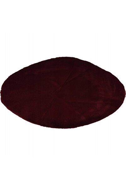 Home Styling Collection Covor circular moale din blană artificială, bordo, pe...
