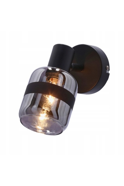 NO BRAND Aplică de perete Yuki Negru Mat 1x15W E14 Abajur