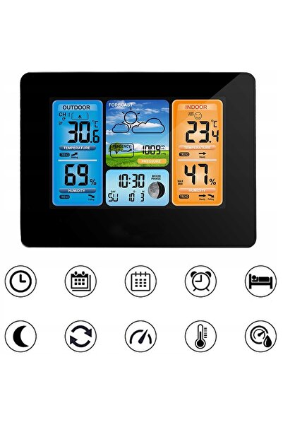 Izoxis Stație meteo Higrometru meteo Senzor termometru wireless Ceas Dată