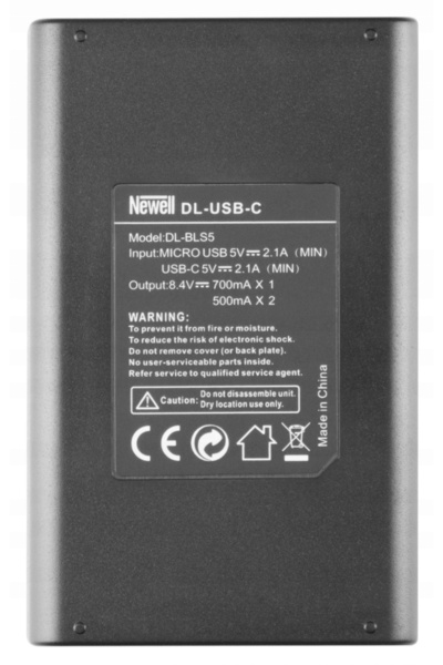 Newell Încărcător de baterii dual DL-USB-C pentru PS-BLS5 pentru Olympus