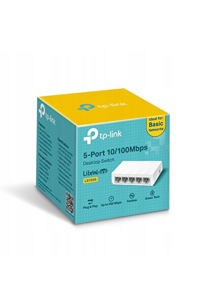 TP-LINK Switch LS1005 cu 5 porturi Fast Ethernet 100Mb pentru birou