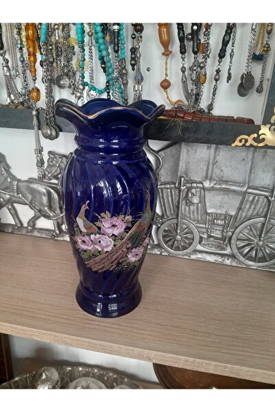 sadrazamantik Old Period Cobalt Swan Vase