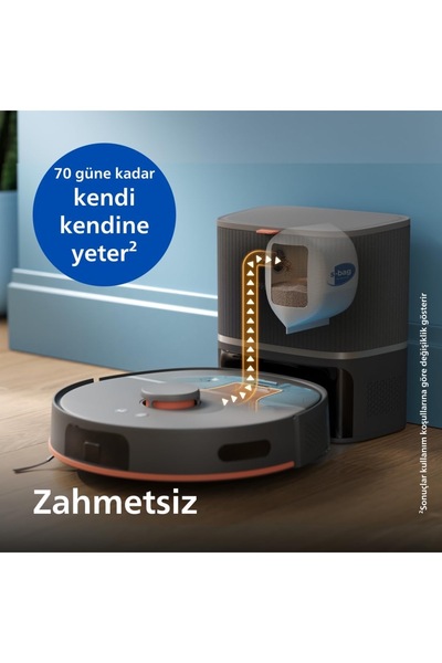 Philips ELVT Yeni Model HomeRun 5000 Serisi Robot Elektrikli Süpürge, Çift Dö...