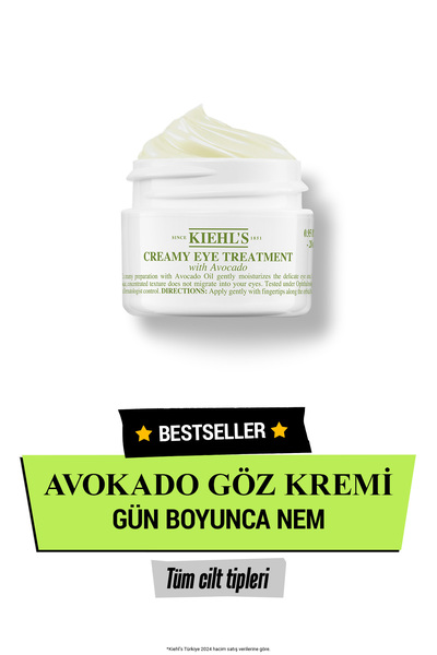 Kiehl's Creamy Eye Treatment Avokado ve Kafein İçerikli Yoğun Nemlendirici Gö...