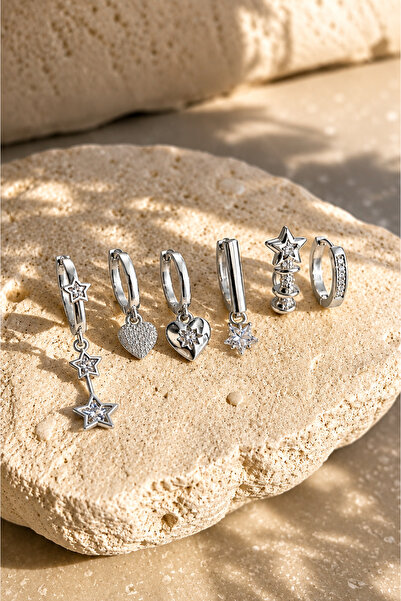 Okko Store Hanging Star 6-Piece Earrings
