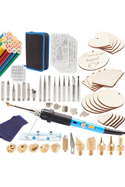 TECHREBAL Fier de lipit Yihua 947-III cu kit de pirogravură 70-în-1 + Set de ...