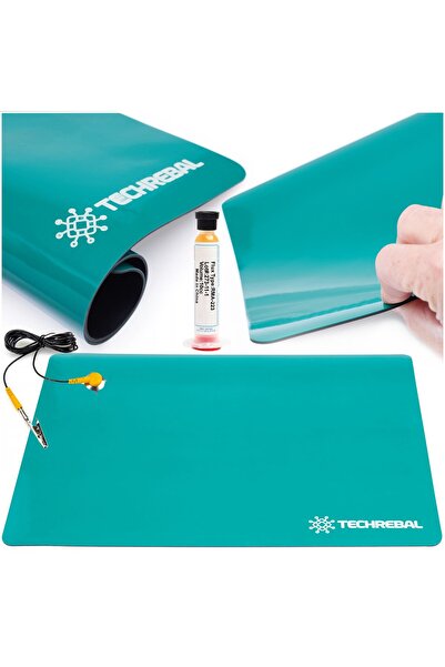 TECHREBAL covoraș antistatic 50x40cm + cablu de împământare ESD + gel flux RM...