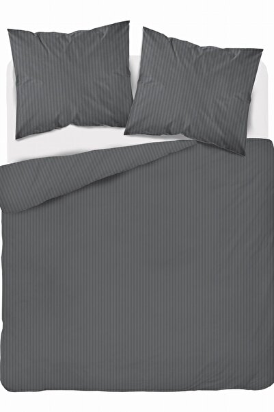 Detexpol Set de lenjerie de pat din satin 160x200, neted, cu dungi, premium, ...