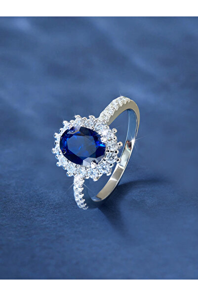 choice2 7 Silver Blue 925 Sterling Silver Classic Gorgeous Zircon Queen's Cro...