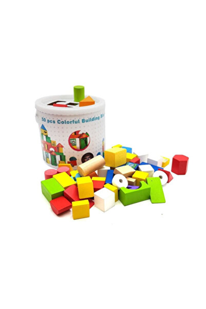 OEM Set construcție din lemn 50 piese - joacă creativă pentru copii 3+