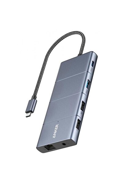 Anker PowerExpand USB-C Hub 11-in-1, 4K HDMI/DP, 100W PD, Grey