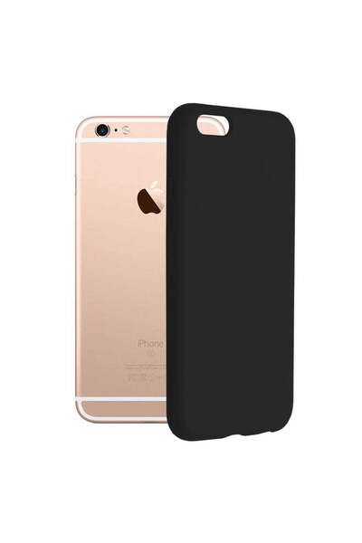 Techsuit Husă pentru iPhone 6/6S, silicon moale, negru - negru