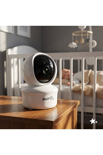MalPlay Video monitor HD pentru supraveghere bebe NannyEye, ecran LCD color c...