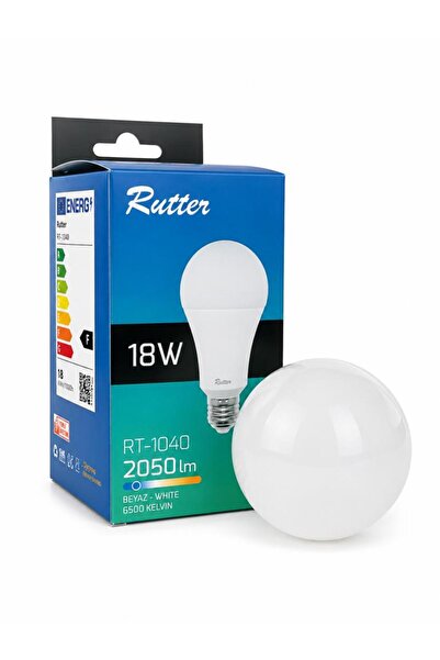 RUTTER 18W E27 LED Ampul 6500K Beyaz Işık 2050 Lümen Yüksek Aydınlatma