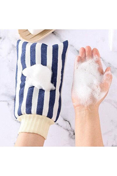 idei Mănușă de exfoliere pentru baie 23×15 cm, model dungat, culoare aleatori...