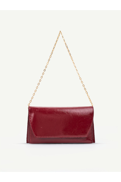 Mojeva Women's Hand and Shoulder Bag with Side Chain Strap and Magnet Detail ...