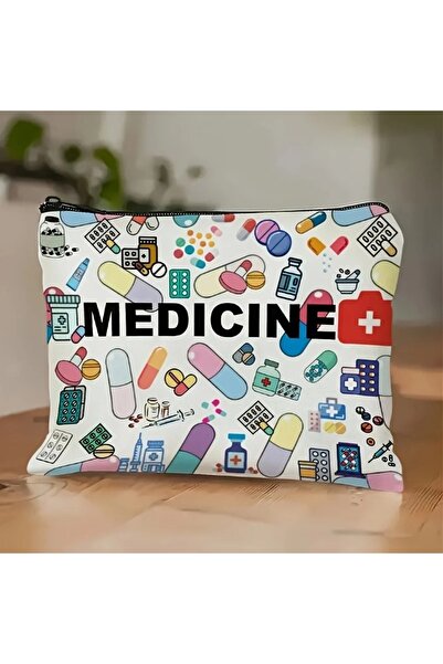 Choice Medicine-Themed Medicine-Themed Cosmetic Travel Bag - Foldable Zippere...