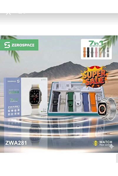 ZERO SPACE ساعة زيروسبيس الذكية ماكس 7 في 1 إصدار فاخر مع جهاز تتبع الصحة وال...