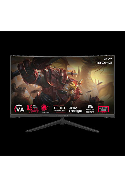 GAMEON شاشة ألعاب منحنية من سلسلة GOC 27 F 180 VA Pro، مقاس 27 بوصة، بدقة FHD...