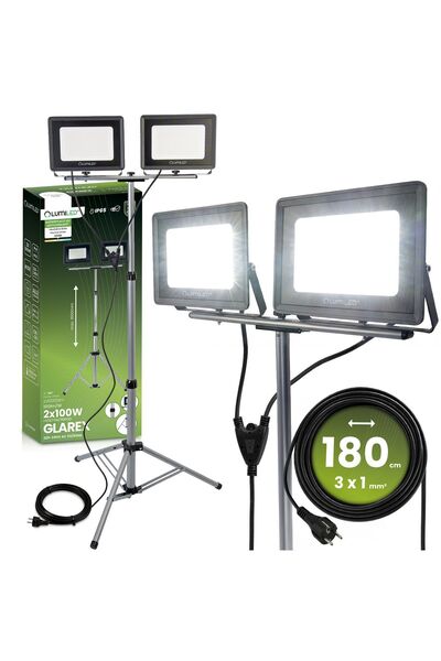 Lumiled Proiector LED Halogen 2 x 100W pe Trepied GLAREX 4000K