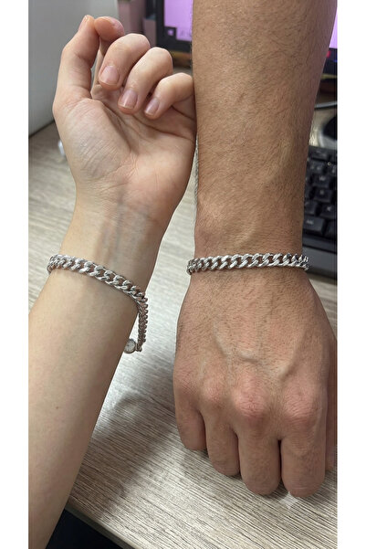 Bymiel 316L Stainless Steel Silver Color Thick Gourmet Chain Unisex Bracelet