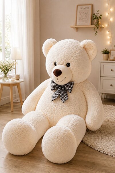 STORE24 180-190 cm Premium Papyonlu Peluş Ayı – %100 Yerli Üretim Hediye Ayıcık