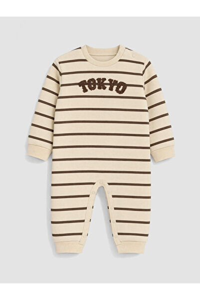 LC Waikiki Crew Neck Tokyo Embroidered Baby Boys' Jumpsuit