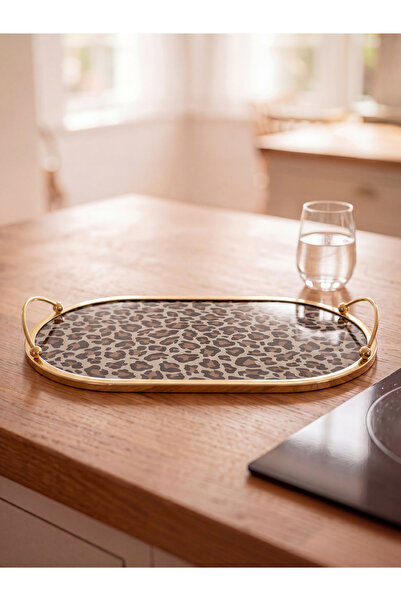 LC Waikiki Leopard Patterned Decorative Tray